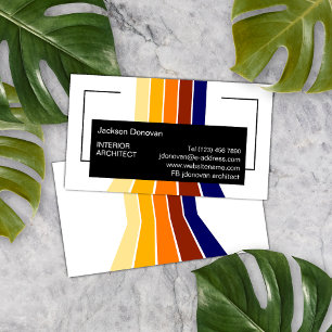Bold Bright Midsekels Stripe Rand Art Mönster Visitkort