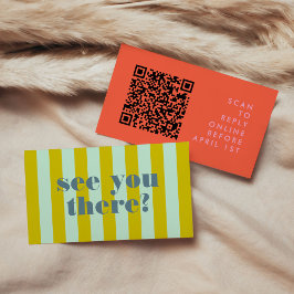 Bold Bright Red QR Code OSA Bröllop Tilläggskort