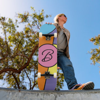 Bold Bright Roligt Chic Abstrakt Circles Art Mönst Mini Skateboard Bräda 18,5 Cm
