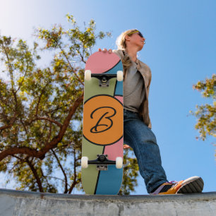 Bold Bright Roligt Chic Abstrakt Circles Art Mönst Mini Skateboard Bräda 18,5 Cm