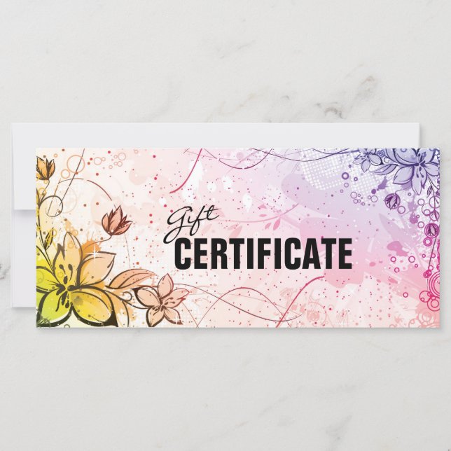 Bold Bright-Roligt Tropical Flowers Rainbow Gift C (Framsida)