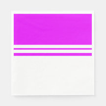 Bold Bright Rosa White Färg Block Tävla Rand