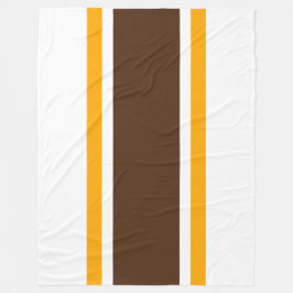 Bold Brown Gult Tävla Rand White Background Fleecefilt