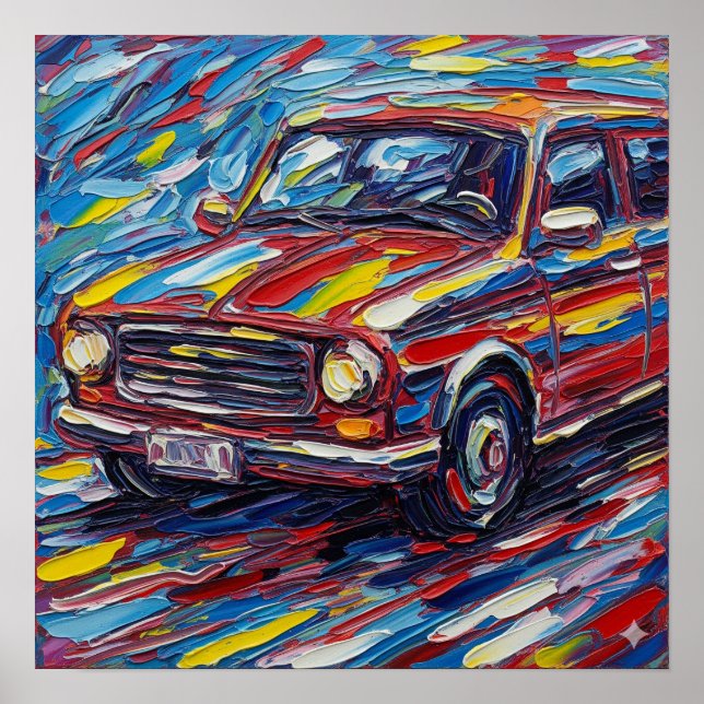 Bold Brushstroke Fordon Poster (Framsidan)