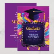 Bold Burst Custom Graduation Announcement