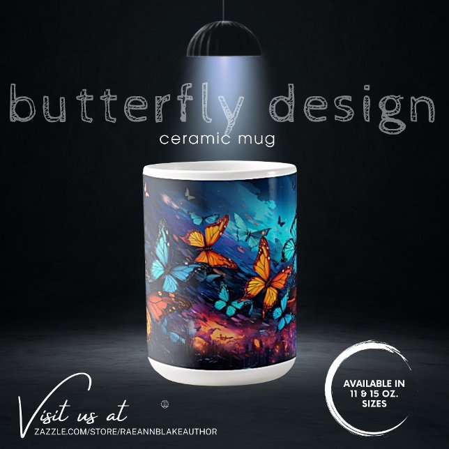 Bold Butterfly Design Ceramic Mugg (Skapare uppladdad)