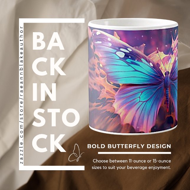 Bold Butterfly Design Ceramic Mugg (Skapare uppladdad)