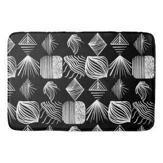 Bold Caribbean Tribal Mudcloth - Black & White Badrumsmatta