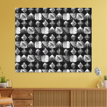 Bold Caribbean Tribal Mudcloth - Black & White