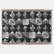 Bold Caribbean Tribal Mudcloth - Black & White