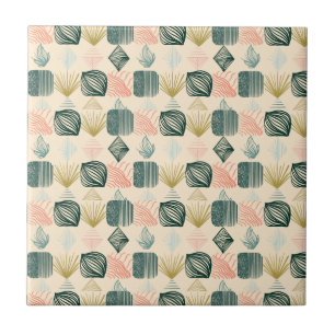 Bold Caribbean Tribal Mudcloth: Boho Butterkräm Kakelplatta