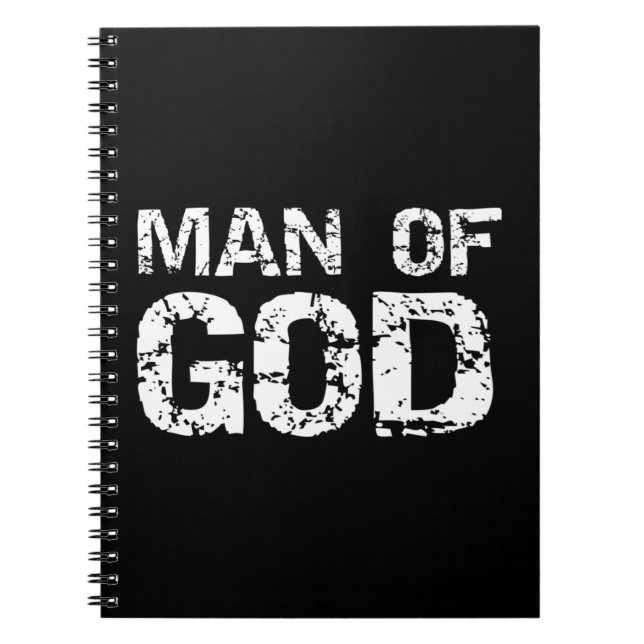 Bold Christian Quote för manar Faith Say Gift Man Anteckningsbok (Framsidan)