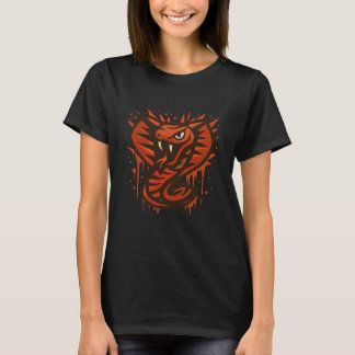 Bold Cobra Illustration – Fierce Modern Snake  T Shirt