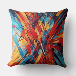 Bold Color Splash Cushion for Modern Artistic Home Kudde