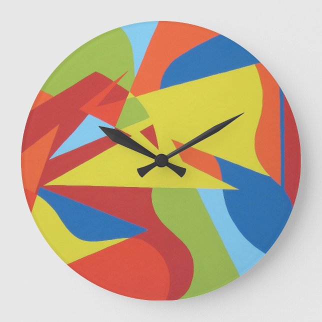 Bold Color Splash Toucan Wall Clock Stor Klocka (Framsida)