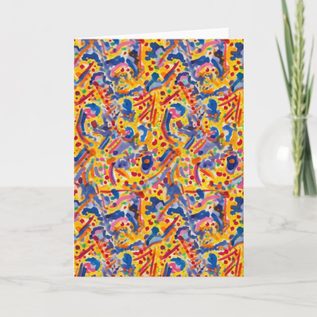 Bold Colorful Abstract Pattern Blank Kort (Framsida)