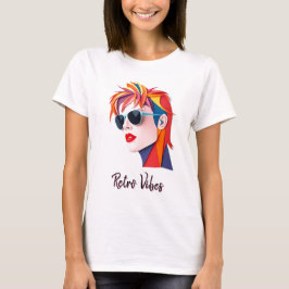Bold Colorful Mode Porträtt T Shirt