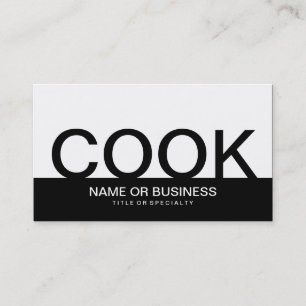 Bold COOK (anpassadet färg) Visitkort