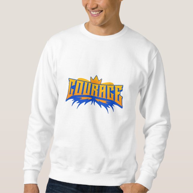 Bold Courblem T-Shirt Design Lång Ärmad Tröja (Framsida)