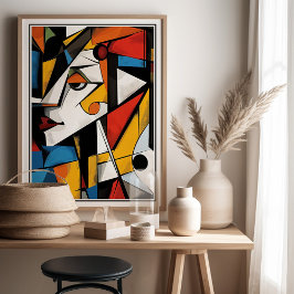 Bold Cubist Stil Abstrakt Poster