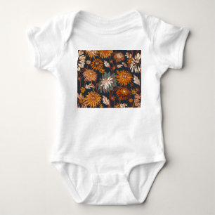 Bold Dahlia Chrysanthemum Chinese Mönster T Shirt