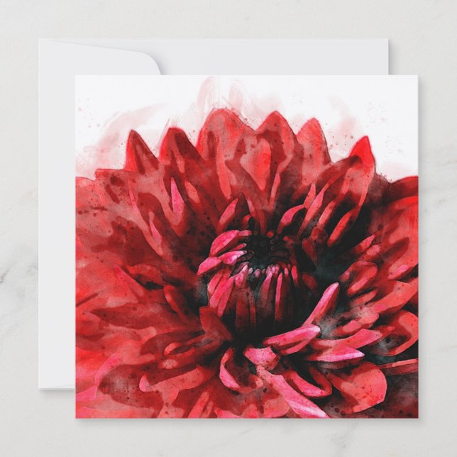 Bold Dahlia Watercolor Crimson (Framsida)