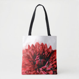 Bold Dahlia Watercolor Crimson Tygkasse