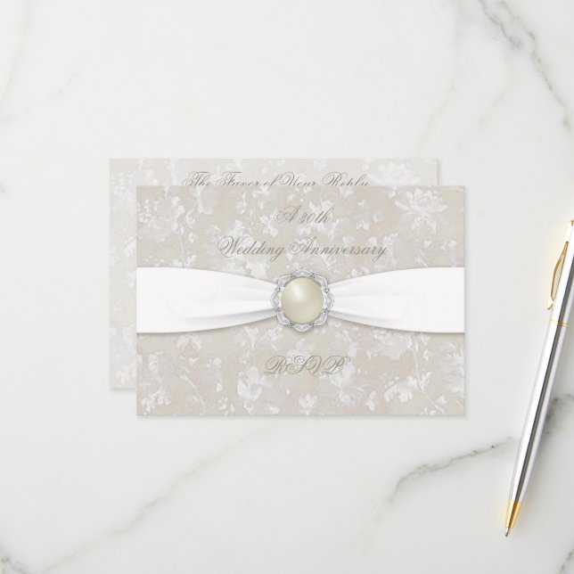 Bold Damask 30:e Bröllop-årsdagen OSA (Fram/Back In Situ)