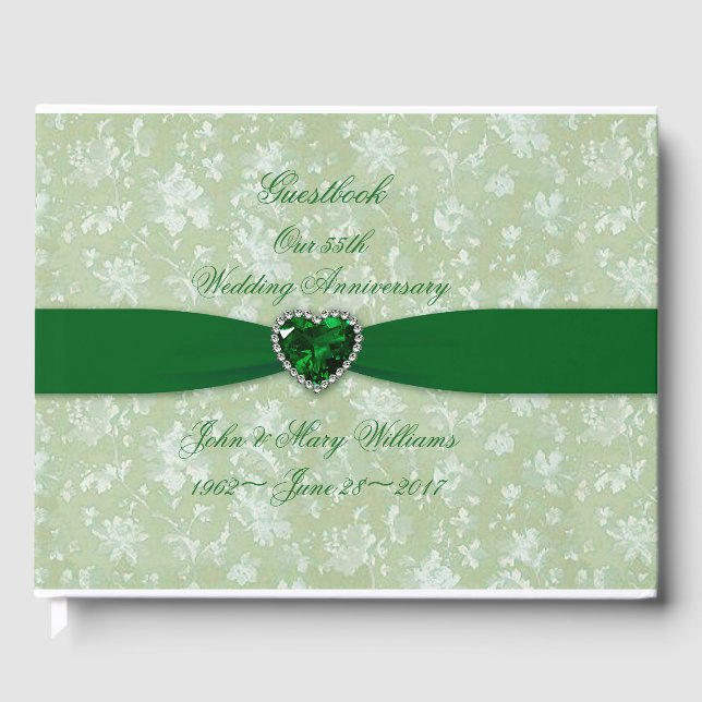 Bold Damask 55-årsdag, gästbok (Framsida)