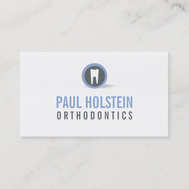 BOLD DENTIST-AFFÄRSKORT: modern tandvård logotyp 3 Visitkort (Framsida)