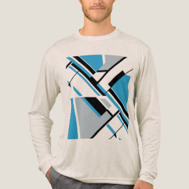 Bold Diagonal Blue Black Grått MCM-utseende Abstra T Shirt