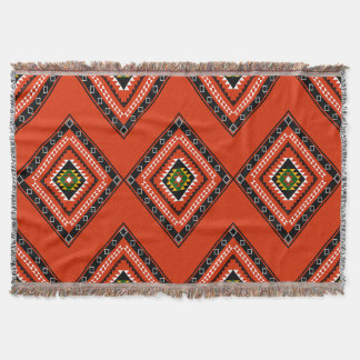 Bold Diamond Mönster Boho Throw Blanket Filt