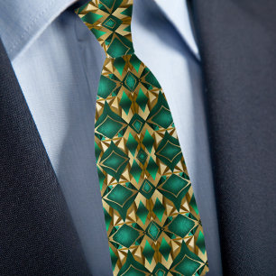 Bold Diamond mönster i Guld och Emerald Slips