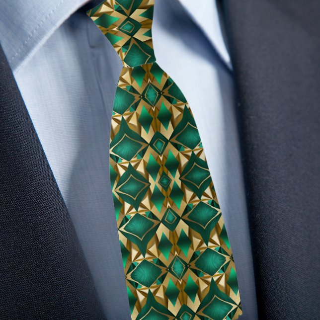 Bold Diamond mönster i Guld och Emerald Slips (Skapare uppladdad)