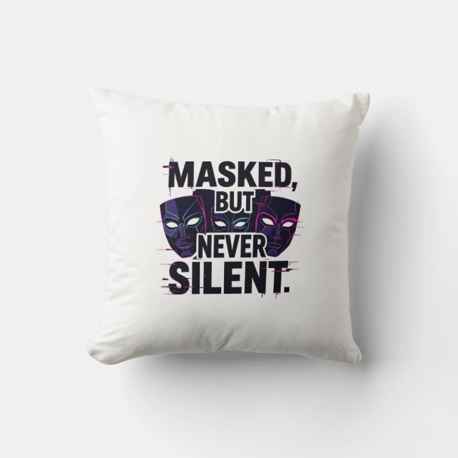 Bold Digital Art with Three Stylized Masks and "Ma Kudde (Framsida)