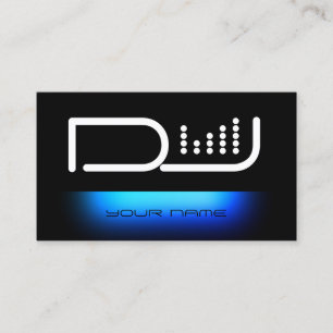 Bold DJ equalizer musical Visitkort
