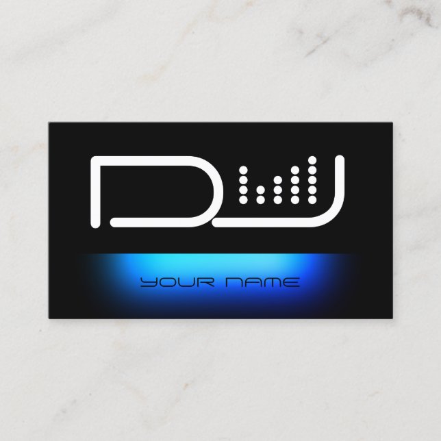 Bold DJ equalizer musical Visitkort (Framsida)