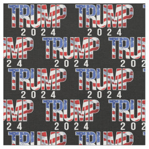 Bold Donald Trump 2024 Patriotic Mönster Tyg