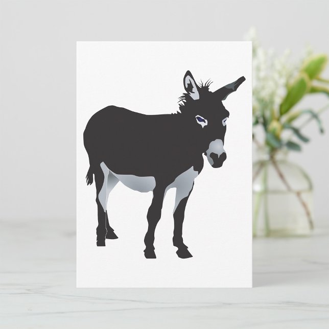 Bold Donkey Silhouette Farm Animal Inbjudningar (Skapare uppladdad)