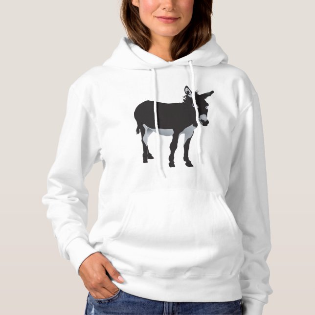 Bold Donkey Silhouette Farm Animal T Shirt (Framsida)