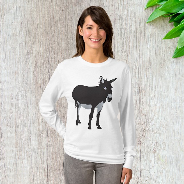 Bold Donkey Silhouette Farm Animal T Shirt (Skapare uppladdad)