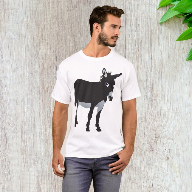 Bold Donkey Silhouette Farm Animal T Shirt (Skapare uppladdad)