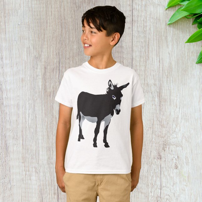 Bold Donkey Silhouette Farm Animal T Shirt (Skapare uppladdad)