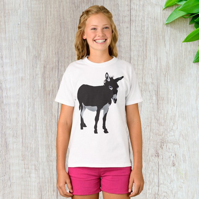 Bold Donkey Silhouette Farm Animal T Shirt (Skapare uppladdad)