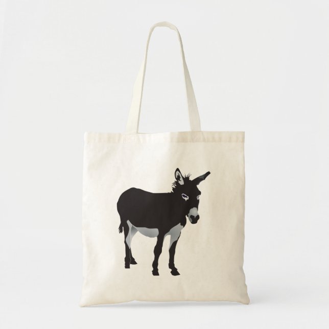 Bold Donkey Silhouette Farm Animal Tygkasse (Framsidan)