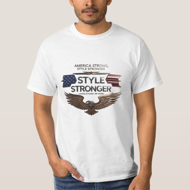 Bold Eagle Emblem Tee - America Strong, Stil (Framsida)