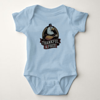 Bold Eagle Head Thankful & Free Vintage Graphic T Shirt