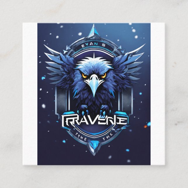 Bold Eagle Logo Business Card | Professional Eagle Fyrkantigt Visitkort (Framsida)