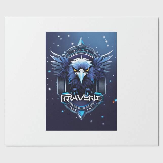 Bold Eagle Logo Wrapping Paper | Powerful Eagle Pa Presentpapper (Platt)