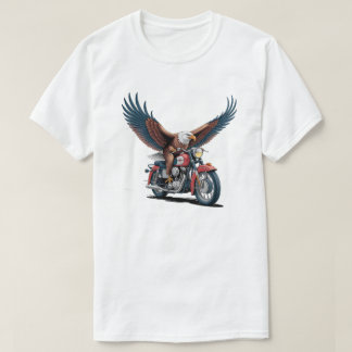 Bold Eagle Rider Classic Motorcycle Graphic T Shirt